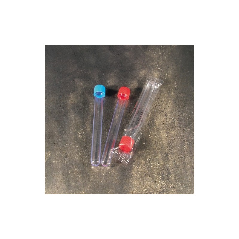 Пробирка 20мл PS цилиндрическая с крышкой 16х150мм (стерильная) в инд. уп.