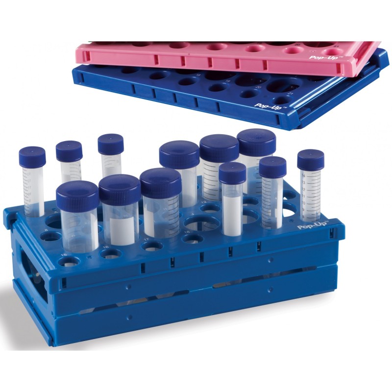 Штатив для пробирок на 15 и 50мл, 255х137х72мм, синий