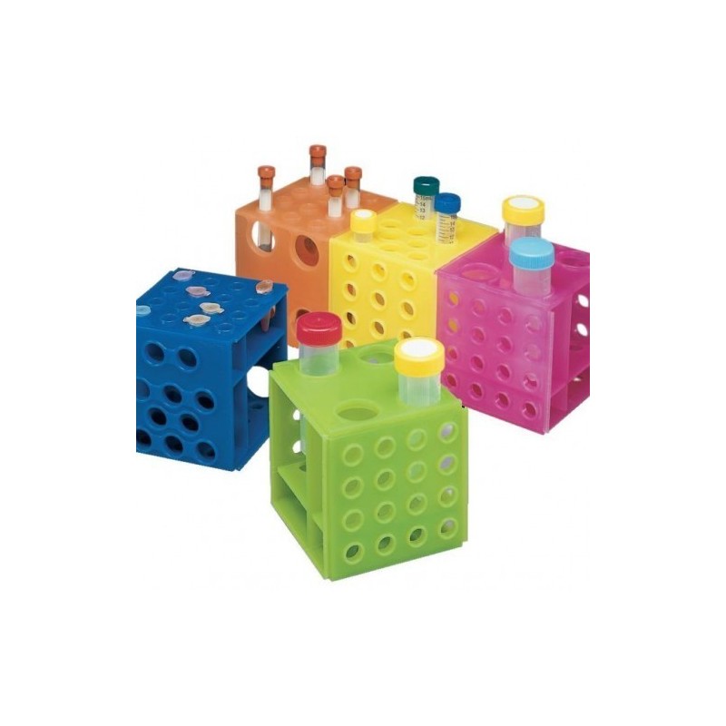 Штатив CUBE RACK, РР, для пробирок: (4) 50мл,(10) 15мл,(12) 12х75 или 12х100,(16) 1,5-2,0 мл