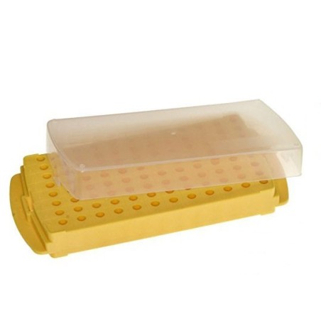 Штатив Reversible для микропробирок 0,5мл или 1,5-2,0мл, 96 гнезд, с крышкой желтый