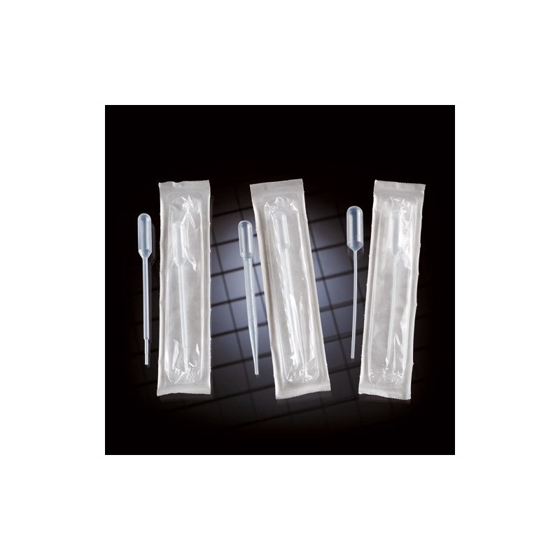 Пипетка Пастера 1мл, РЕ, длина 150мм, градуированная, стерильная в инд. упаковке