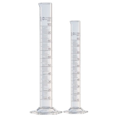 Цилиндр мерный 1-1000-1 на стеклянном основании с носиком