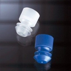 Пробка для пробирок диаметром 16мм, голубой цвет РЕ