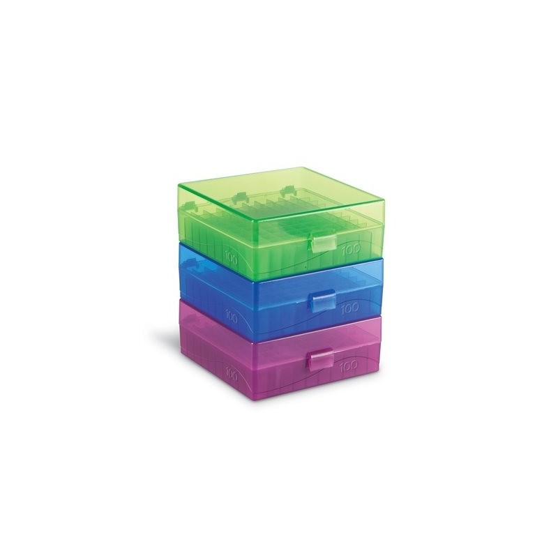 Штатив для криопробирок и микропробирок 1,5-2,0 мл, 100 гнезд, разноцветные