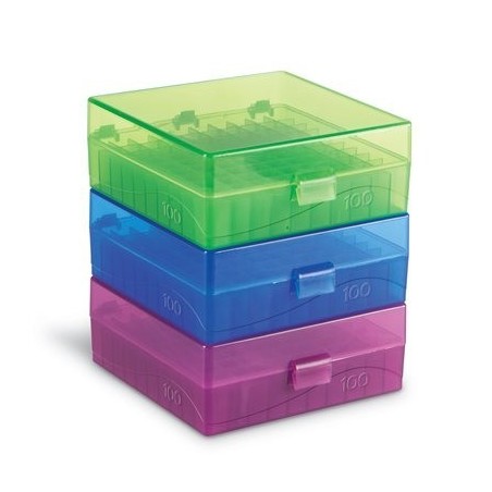 Штатив для криопробирок и микропробирок 1,5-2,0 мл, 100 гнезд, разноцветные