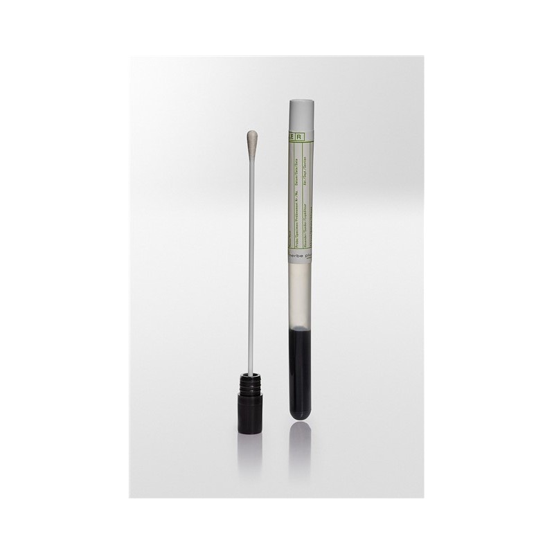 Тампон 12*150 мм в пробирке на 15мл со средой Amies с углем (стерильный)(№095618067