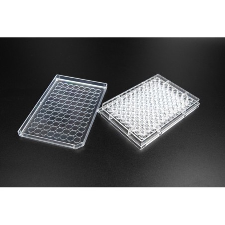 Планшет 96 лунок, плоское дно, с крышкой в инд.уп.