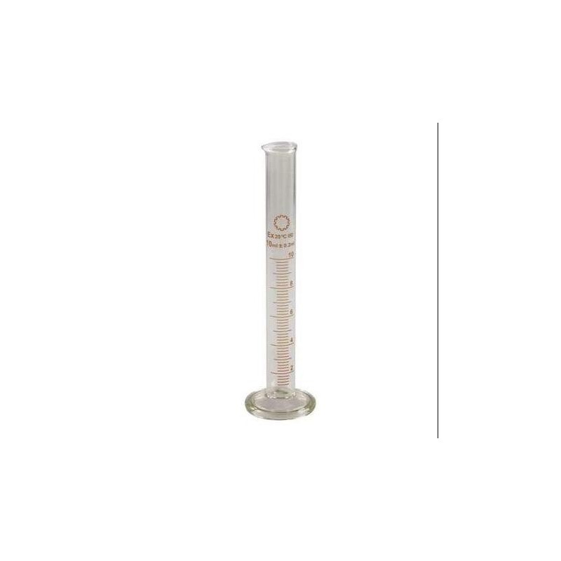 Цилиндр мерный 1-10-2 с носиком на стеклянном основании (Китай)