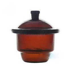 Эксикатор 3000мл без крана с фарфоровой подложкой из темного стекла