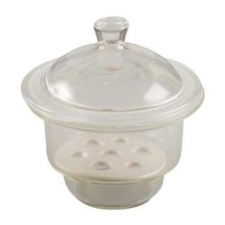 Эксикатор 3000мл без крана с фарфоровой подложкой из светлого стекла