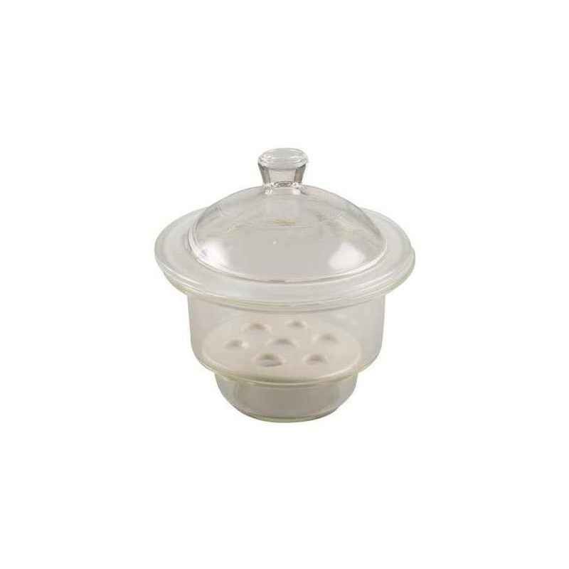 Эксикатор 3000мл без крана с фарфоровой подложкой из светлого стекла