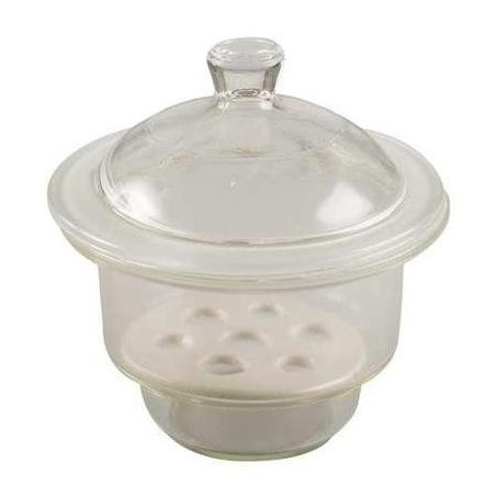 Эксикатор 3000мл без крана с фарфоровой подложкой из светлого стекла