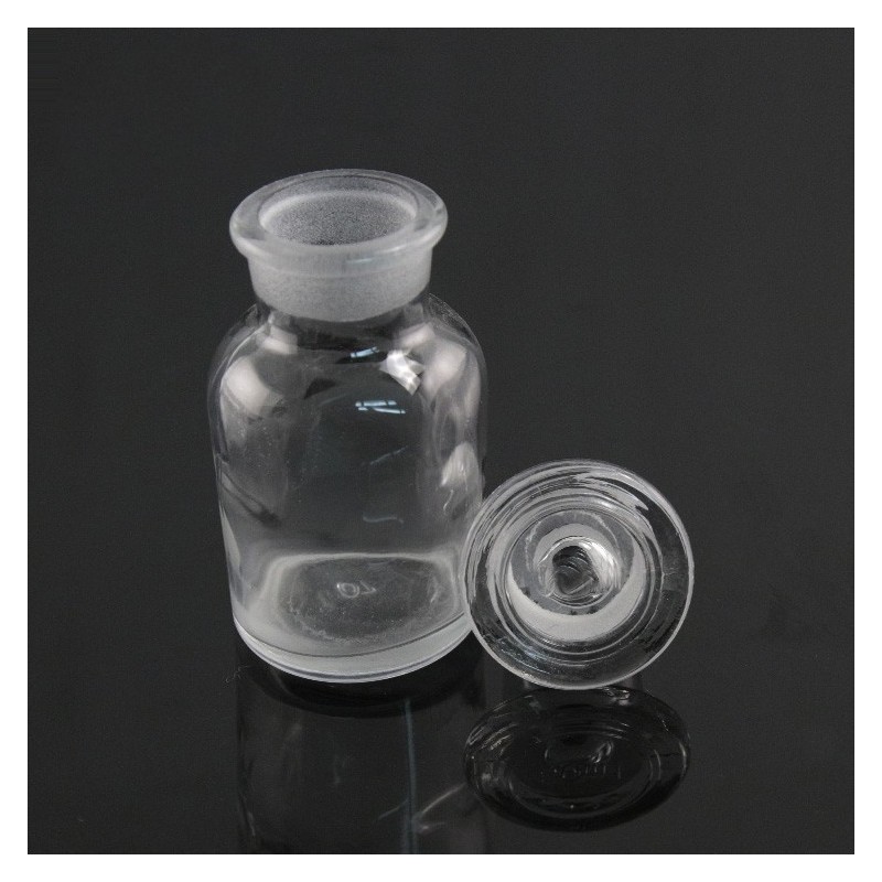 Бутыль 30мл светлое стекло, притертая крышка, широкое горло