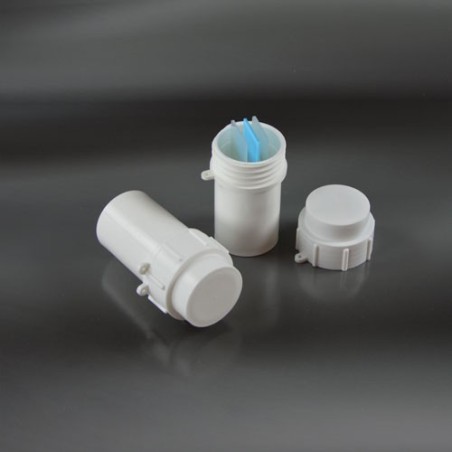 Контейнер для 10 предметных стекол, РР с закручивающейся крышкой, 48х86 мл (кор-250 шт)