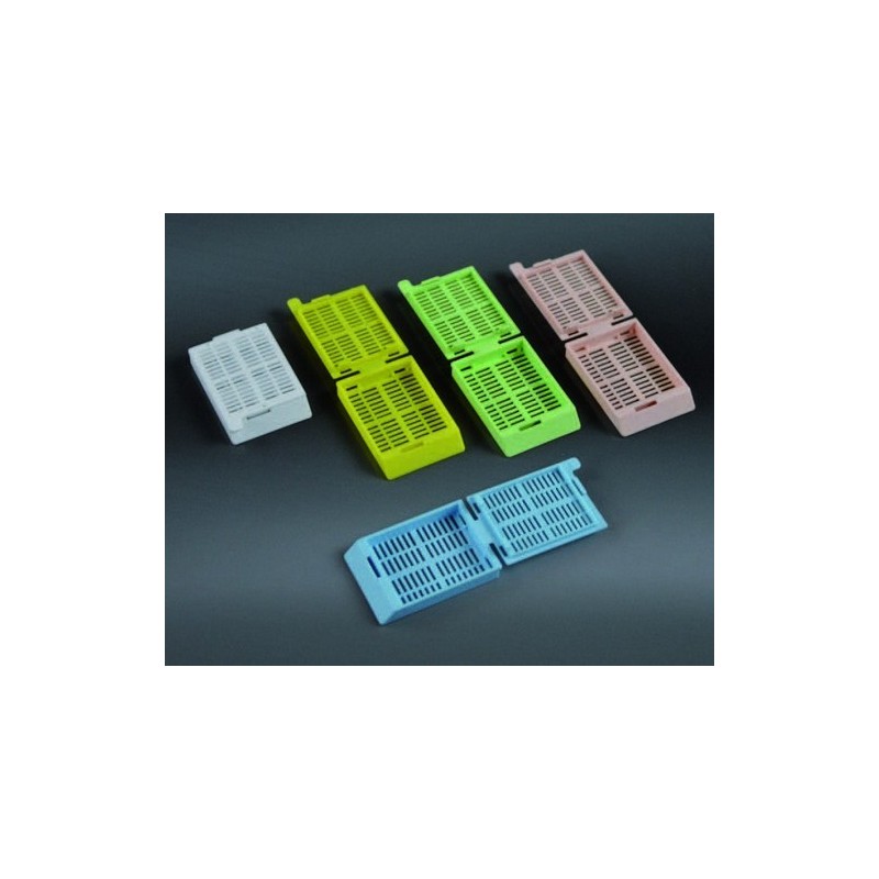 Кассета гистологическая с прямоугольными отверстиями, синяя