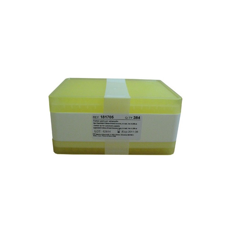Наконечники 200мкл (упк-1штатив по 384шт)