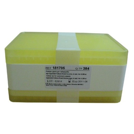 Наконечники 200мкл (упк-1штатив по 384шт)