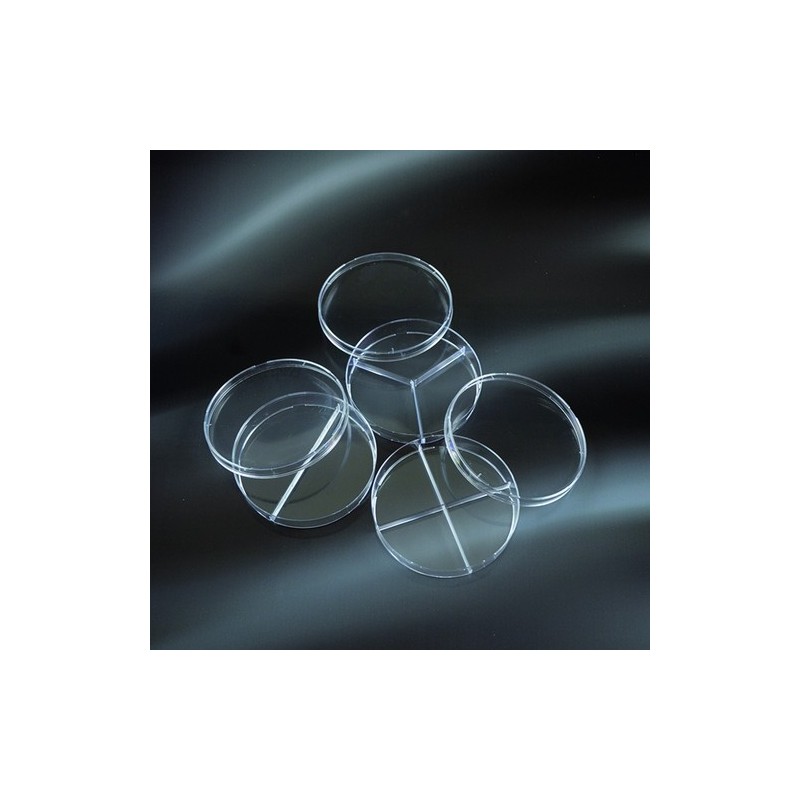 Чашка Петри 90мм, 2 секции, вентилируемая (стерильная) (уп-20шт)