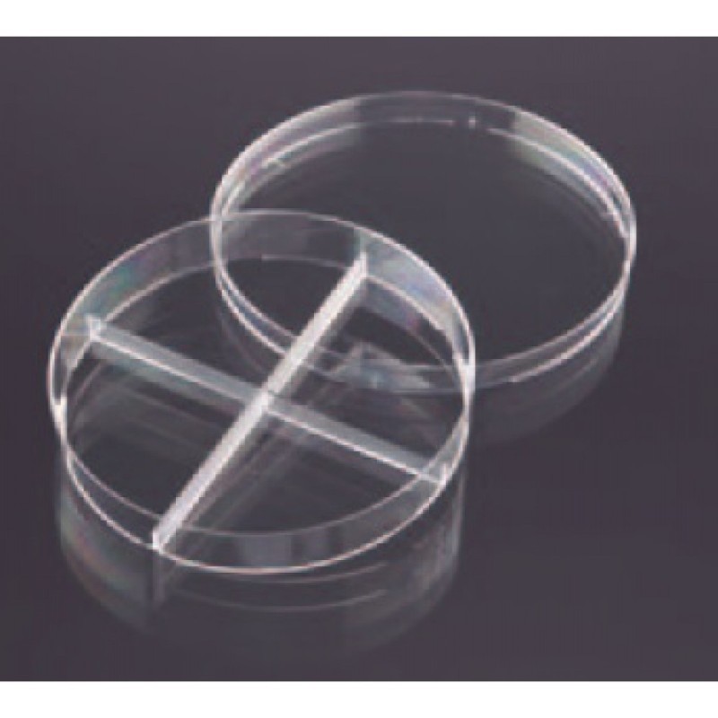 Чашка Петри 90мм, 4 секции, вентилируемая (асептически упакованы) (уп-20шт)