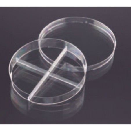 Чашка Петри 90мм, 4 секции, вентилируемая (асептически упакованы) (уп-20шт)