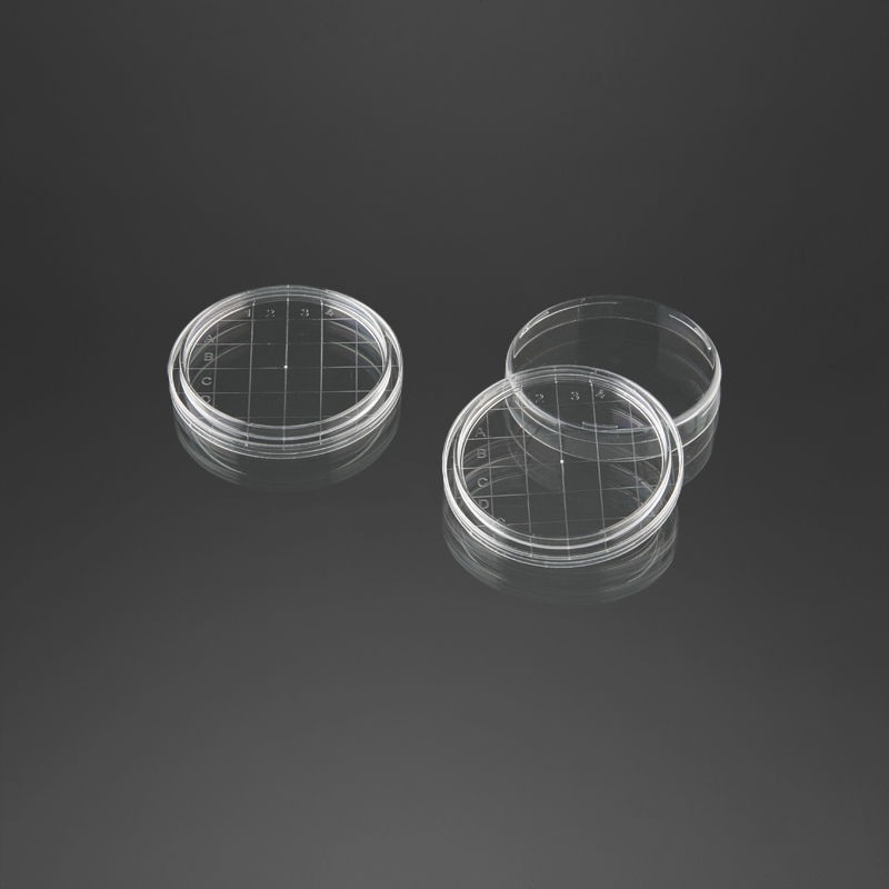 Чашка Петри 55мм cо счетной сеткой тройная вентиляция (стерильная) (уп-10шт)