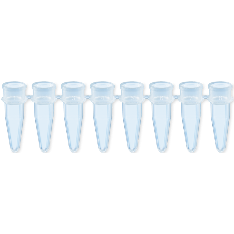 Микропробирка 0,2мл, ДНК/РНК свободная, крышка отдельно (уп-960шт-120стрипов по 8шт)