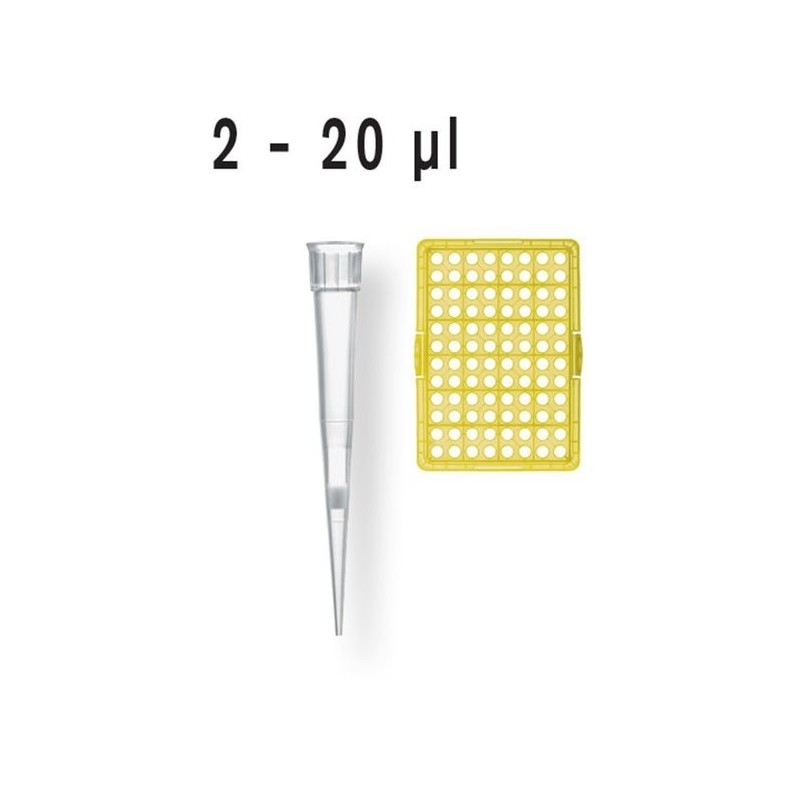 Наконечники с фильтром 20мкл ДНК/РНК свободные (стерильные) (уп-1штатив по 96шт)
