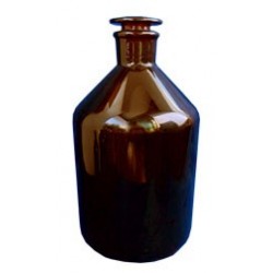 Бутыль 5000мл,  темное стекло, узкое горло, с притертой пробкой (Китай)