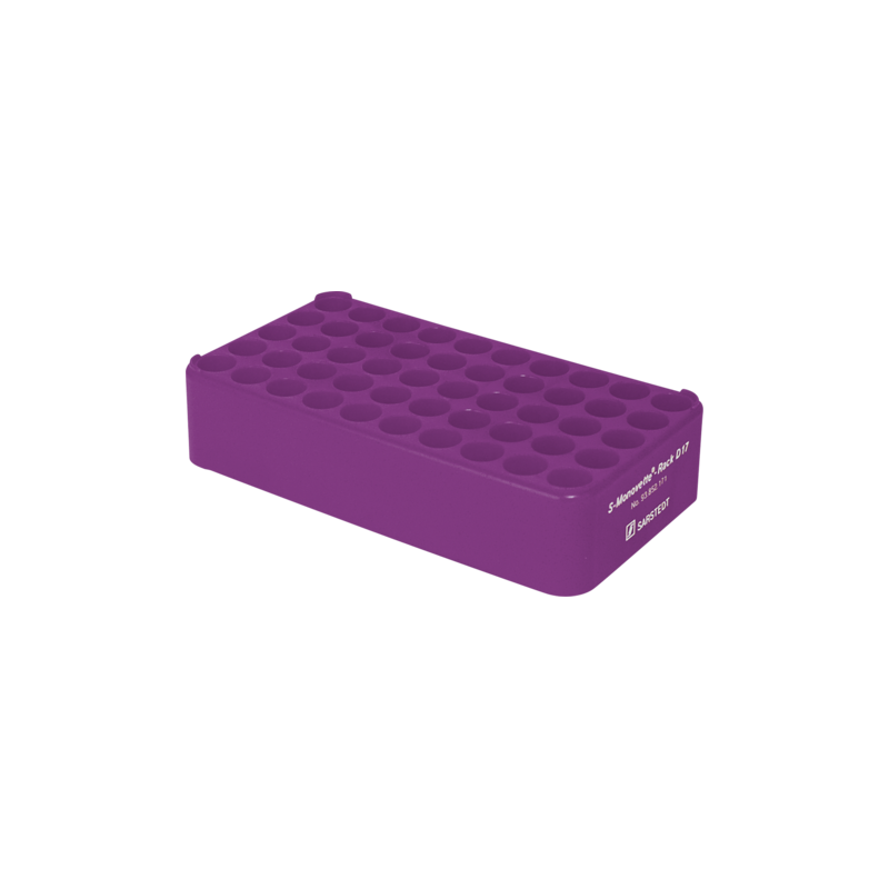 Штатив для пробирок d-17мм, 50 гнезд, фиолетовый