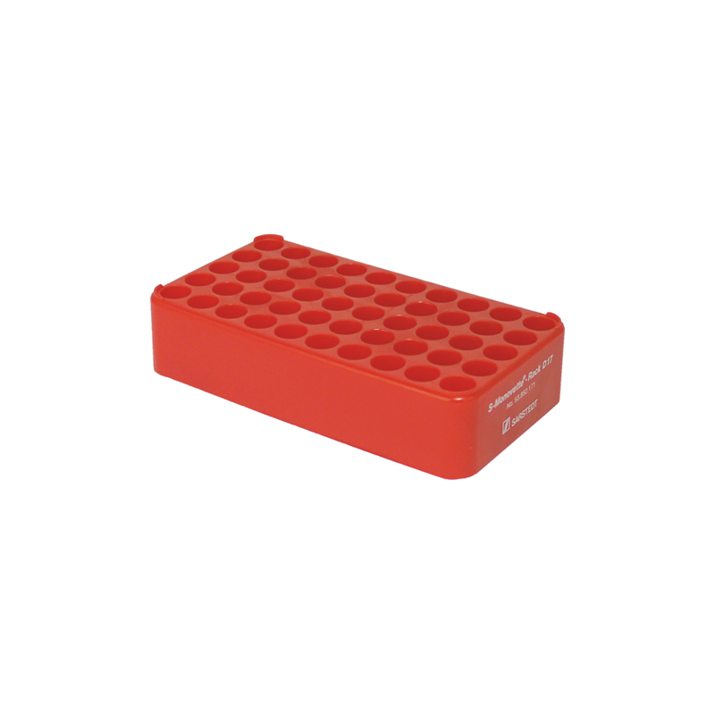 Штатив для пробирок d-17мм, 50 гнезд, красный