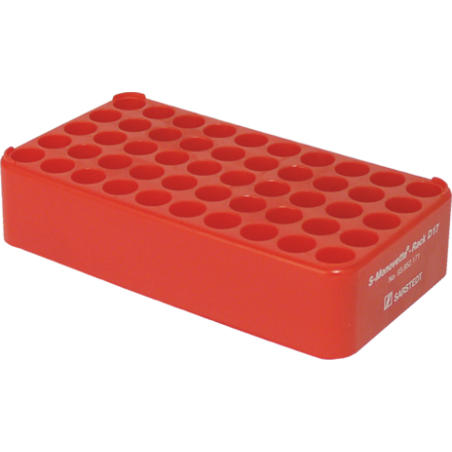 Штатив для пробирок d-17мм, 50 гнезд, красный