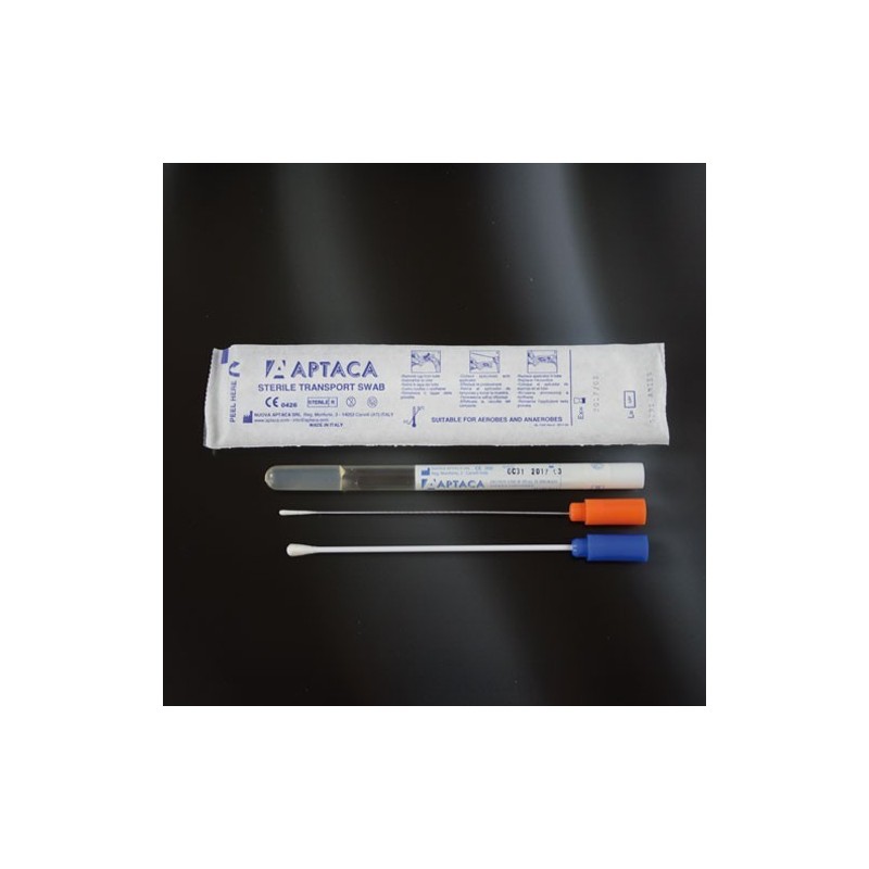 Тампон 12х150 мм  пластиковая ручка в пробирке со средой Amis (кор-900шт)