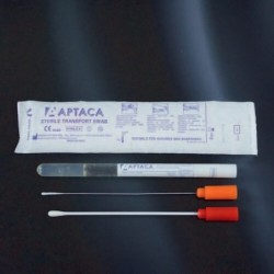 Тампон вискозный, пластиковая ручка, 12х150мм в пробирке со средой Stuart