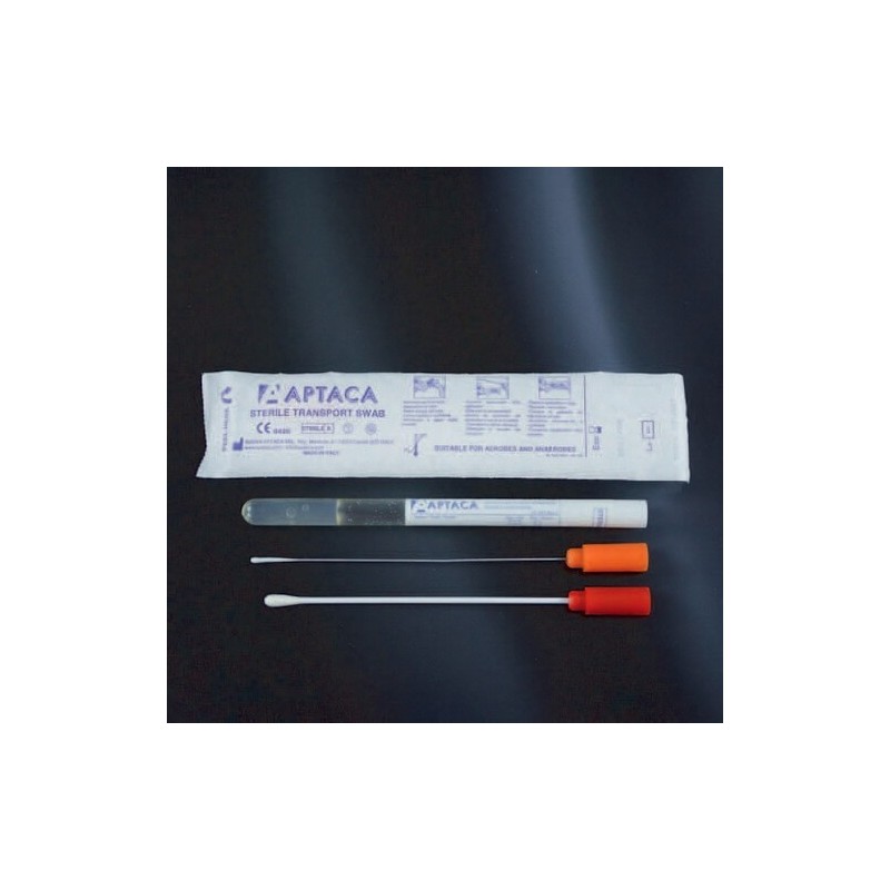 Тампон вискозный, пластиковая ручка, 12х150мм в пробирке со средой Stuart