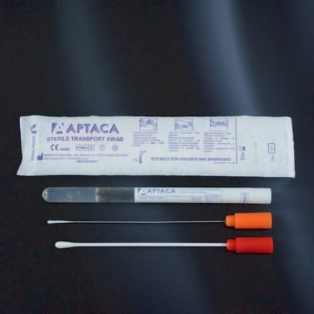 Тампон вискозный, пластиковая ручка, 12х150мм в пробирке со средой Stuart