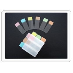 Стекло предметное 76х25х1,2мм с шлифованными краями с матовым полем голубого цвета (уп-50шт)