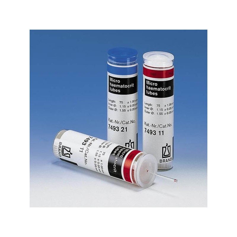 Капилляры гематокритные c гепарином 75мм (уп-100шт)