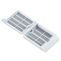 Кассета гистологическая с прямоугольными отверстиями, белая