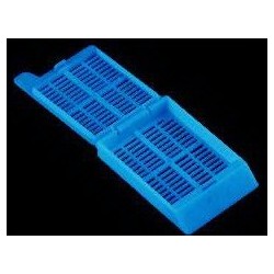 Кассета гистологическая с прямоугольными отверстиями, синяя