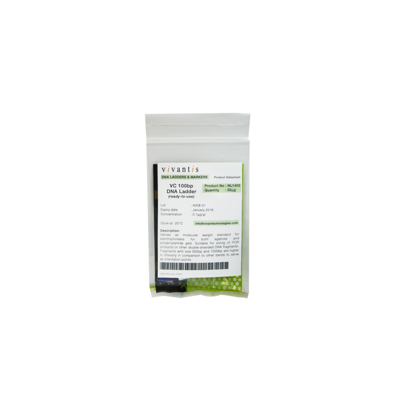 ДНК маркер VC100bp (готовый к использованию), 50 мкг
