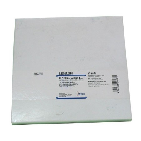 Пластины ТСХ алюминиевые , силиликагель 60 F254, размер-20х20см (уп-25пластин)