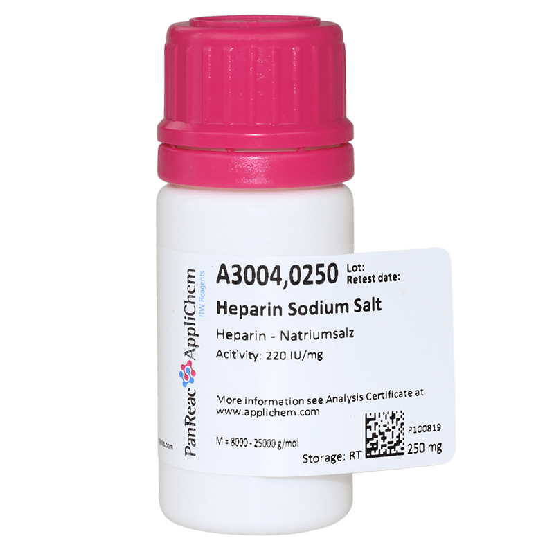 Натриевая соль гепарина (min.150 I.U./mg), 250мг