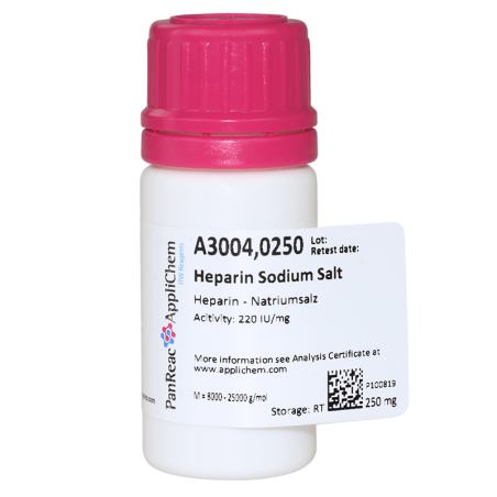 Натриевая соль гепарина (min.150 I.U./mg), 250мг