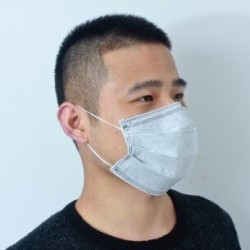 Маска  защитная, бумажная 2-х слойная ,(уп-100шт)