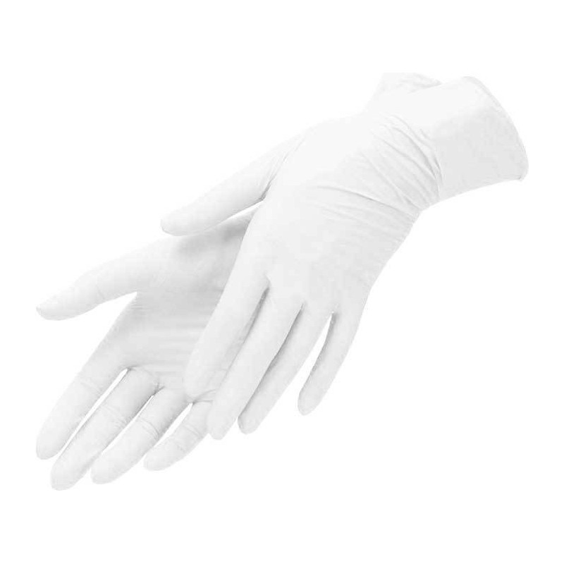 Перчатки латексные опудренные гладкие, размер 6-7 (S) (уп-50пар) (нестерильные)