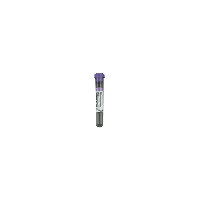 Пробирка 3 мл крови, 13х75 мм с К3EDTA с фиолетовой пробкой (уп-50 шт)(кор-20уп)
