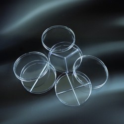 Чашки Петри 90мм тройная вентиляция, 3 секции (асептически упакованы) (уп-20шт) (261)