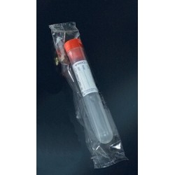 Пробирка 10мл 16х100мм PP цилиндрическая с этикеткой с пробкой (стерильная)