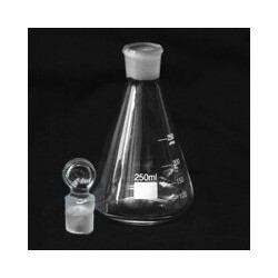 Колба  КН-1-750-34  коническая со шлифом  с стеклянной крышкой