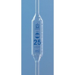 Пипетка 25мл частичный слив, градуированная кл.AS